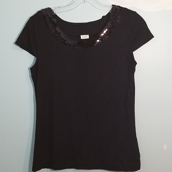 Suzy Shier black shirt with sequins XL - Picture 1 of 8